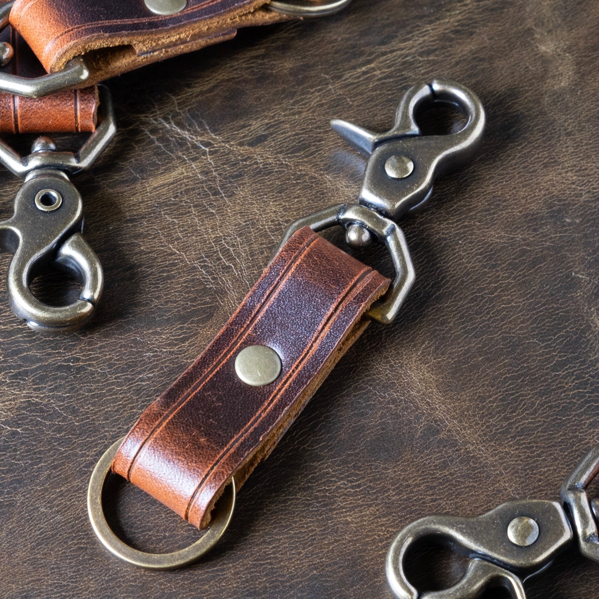The Bass Harbor | Leather Key Fob || The Acadian